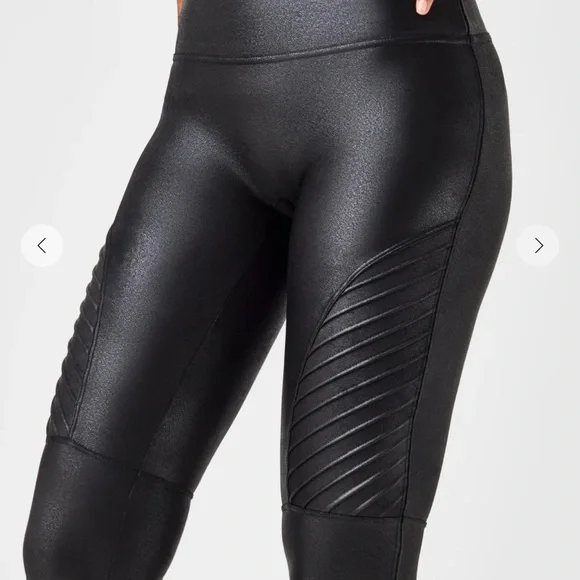Spanx Faux Leather Moto Leggings - Picture 7 of 8